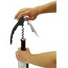 Fackelmann - Cavatappi da cameriere, in acciaio inox, 12 x 3 x 1,5 cm, colore: Nero/Argento
