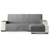 Eysa Oslo Salva, Microfiber, C/6 Grigio-Grigio, Penisola 240 cm. Adatto per divani da 250 a 300 cm