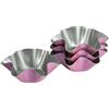 Zenker Creative studio - Pirottini da forno ondulati, con rivestimento antiaderente, per cottura creativa (colore: rosa, argento), quantità: 4 pezzi