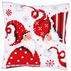 VERVACO Kit Cuscino Punto Croce GNOMI DI NATALE I Set Ricamo Principianti Cuscini Gobelin Decorativi ca. 40 x 40 cm Accessori Per Lavoretti Creativi DIY Casa Decor Hobby Adulti Cross Stitch