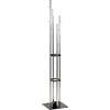 HAKU Appendiabiti Aspetto Acciaio Inox, Nero, Metallo, Vetro di Sicurezza 8 mm - Dim. L 35 cm x A 182 cm x P 35 cm, Stile Moderno