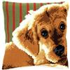 VERVACO Kit Cuscino Punto Croce Cane Set Ricamo Principianti Cuscini Gobelin Decorativi ca. 40 x 40 cm Accessori per Lavoretti Creativi DIY Casa Decor Hobby Adulti Cross Stitch