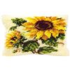 VERVACO Kit Latch Hook Cuscino Girasoli Kit Gancio di Chiusura Tappeto ca. 40 x 40 cm Set Ricamo Principianti Casa Decorazioni attività Creative Adulti Hobby Rilassanti Gobelin Cuscino