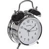 techno line Geneva DGW Sveglia Doppia Campana, Metallo, Argento, 11.5x5.5x16.5 cm