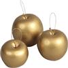 BELLAFIORA 10AMAZ0422121 - Frutta Artificiale Decorativa: Mele, ø 65 mm, 24 pz., Colore: Oro