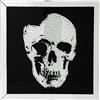 Kare Design Quadro Frame Mirror Skull, Nero/argento, Teschio Con Brillantini, 100x100cm, Forma Quadrata, Stile Rock, Stile Glam, Ddecorazione Casa, Idea Regalo