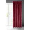 Eurofirany Villa Oscurante, Fettuccia Arricciatenda-1 pz, Tenda Extra Lunga, Elegante, Tinta Unita, Soggiorno, Camera da Letto, Densità 290 g/m², Poliestere, bordò, 140x270 cm