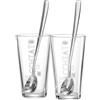 Ritzenhoff & Breker Lena 115512 - Bicchieri da Latte Macchiato, con cucchiai, 4 pz
