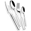 Monix Milano - Set posate con coltello speciale per carne, Acciaio, Grigio, 6 x 12 x 21 cm, confezione da 24