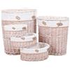Creaciones Meng Cestini per Biancheria e cuevanos ovala. Vimini Buff Set 5 Pezzi