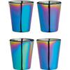 Bar Craft BarCraft Bicchierini da Liquore Iridescenti Arcobaleno Metallizzato, 50 ml, Set da 4