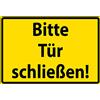 Schatzmix Blechschild Warnschild Bitte Tür schließenMetallschild Wanddeko 20x30 Tin Sign Targa di Metallo da Parete, Lamiera, Multicolore, 20 x 30 cm