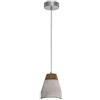 Eglo Tarega Lampadario, lampada a sospensione a 1 luce, lampada per la sala da pranzo con paralume in legno e cemento, attacco E27, diametro 150 mm
