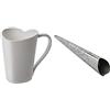 Alessi MMI24 To, Tazza in Osso a Forma di Cuore, Bianco + MMI25 You Cuocitè, in Acciaio Inossidabile 18/10, Lucido