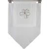 Startex Design-Kuvertstore 2230 - Tenda da cucina in poliestere, 60 x 90 cm, 60 x 90 cm, colore: Bianco/Marrone