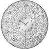 Premier Housewares PREM-2200829 Orologio da Parete, Cristallo, Argento, 60x6x60 cm