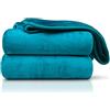 Amago Coperta, Effetto Cashmere, 130 x 170 cm - Blu Petrolio
