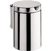 Emco 355300100 - Pattumiera System 2 con Coperchio, con Gancio per Appendere a Parete, 3 l, in Acciaio Inox