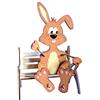 Petra's Bastel News Petra S News Set per a hsh5720gb bricolage Fai da, di Peluche, Coniglio con panchina da Giardino, Legno