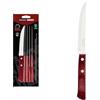 Tramontina Set di Coltelli per Carne/BBQ Polywood Rosso 6 Pezzi