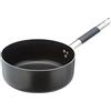 Baldassare Agnelli Pentole Agnelli ALSC107SSC24 Alblack Casseruola Bassa con Manico, Alluminio, Nero, 24 cm