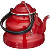 IBILI Stovetop Kettle Roja 1 l of Enamelled Steel in Red, 10 x 10 x 20 cm