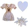 Petra's Bastel News 'Petra S-ofh7830s News a strame Decorazione, Trachten da 30 Pezzi Set Creativo Dirndl in Legno