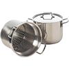 Excelsa Pastamica Pentola Cuoci Pasta (Adatta all'induzione), Capacità: 6 Litri, Acciaio Inox