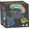 Kreul 43100 - Set di pittura stradale Streety, 4 colori da 120 ml ciascuno, gesso liquido lavabile per dipingere con pennello o rullo, pittura stradale liquida, lavabile