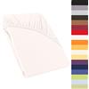 CelinaTex Perla - Lenzuolo con angoli elasticizzati per letto ad acqua, 120 x 200 - 130 x 200 cm, in jersey di cotone makò, 160 g/mq