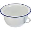 IBILI Chamber pot Blanca 3,5 l of Enamelled Steel, White/Blue, 24 x 24 x 12 cm