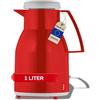 Helios 2744011 - Caraffa Termica in plastica, 1 l, Colore: Rosso