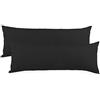aqua-textil Classic Line Federa Set da 2 Cerniera Cotone 40 x 200 cm Nero