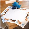 VERVACO Tovaglia Punto Croce con Tela Aida Gattini GIOCOSI Biancheria da Tavola Set Fai da Te Creativo Punto Croce Contato Kit 80 x 80 cm Hobby Creativi Adulti Casa Decor Cross Stitch Embroidery