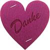 Petra's Bastel News Petra di mestiere-notizie A-HEF3960-35 15 x Cuore simmetrico, 60 mm con, Grazie, linguista, Feltro/Rosa
