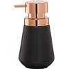 Sealskin Conical Dispenser per Sapone Liquido, Porcellana, Nero, 16.5 x 10 x 10 cm