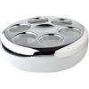 Helios Pure Bottle Cooler Bianco e Cromo, 30 x 30 x 10,9 cm