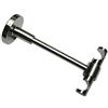 Gardinia Supporto a Soffitto per Bastone per Tende, Aperto, per Ø 16 mm, Effetto Acciaio Inox 13,5 cm, Metallo, 13.5 cm