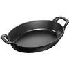 STAUB Sur la Table Minis Pirofila Ovale, Ghisa, Nero, 24 cm
