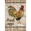 Schatzmix Blechschild Fresh Eggs Gockel Metallschild Wanddeko 20x30 cm Tin Sign Targa di Metallo da Parete, Lamiera, Multicolore