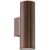 Eglo Riga Applique LED per esterni a 2 luci, applique in acciaio inox effetto ruggine, IP44