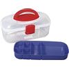 Rayher Contenitore Portaoggetti con Coperchio e Manico, con Inserto A Scomparti, 27.8 x 12.1 x 13.1 cm, per Organizzare e Sistemare Gioielleria, Materiali per Cucire e Scrapbooking