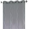 Homemaison HM698860129 - Tenda d'arredo in Shantung Ricamato, Motivo: Pixel, Stile Elegante, Colore: Grigio