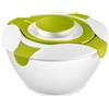 Westmark Insalatiera con manico e contenitore per condimento, Capacità: 6,5 litri, Plastica, Praktika, Trasparente/Bianco/Verde, 2422227A