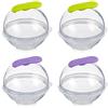 IBILI Ice Ball Mould Set for Gin&Tonic 5,5 cm 4 Pieces, Silicone, White/Purple/Green, 12 x 12 x 7 cm