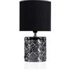 Paulmann Pauleen 48015 Tavolo Crystal Glow Max. 20W E14 Lampada da Comodino Grigio Nero 230V Metallo/plastica Senza Lampadina