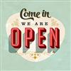 Pro-Art-Bilderpalette PRO-Art gla927d - Dipinto murale Come in We Are Open, Arte su Vetro, 20 x 20 cm