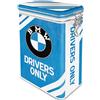 Nostalgic-Art Barattolo per caffè retrò, 1,3 l, BMW - Drivers Only | original BMW license product (OLP), scatola in latta, design vintage, Idea regalo per fan di BMW
