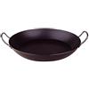 Pentole Agnelli Linea Ferro Tegame in Ferro per Paella con Due Maniglie Inox, Nero, 34 cm
