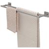 TIGER Dock Portasciugamani Doppio, Acciaio (Inox Spazzolato), 59.9 x 12.4 x 4.9 cm